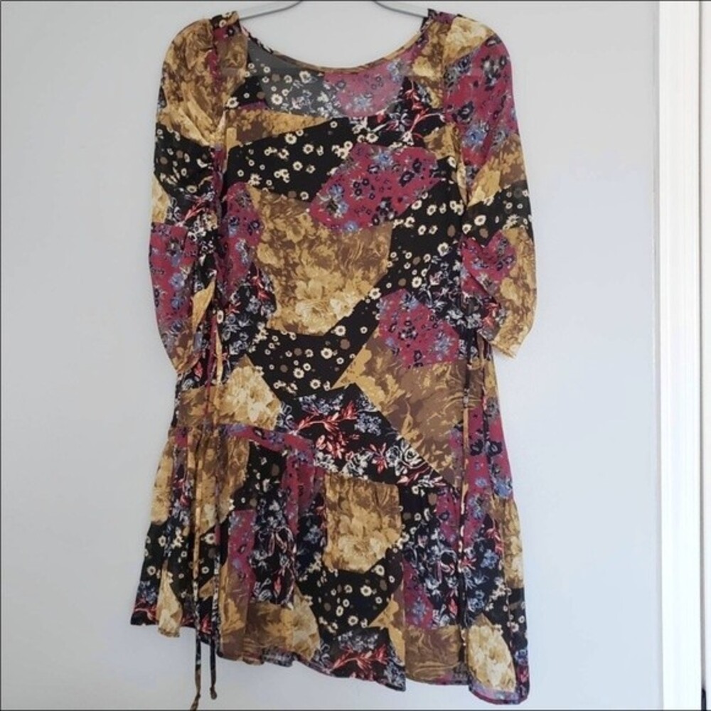 Bcbgeneration New Patchwork Floral Boho Dress Xs - image 1